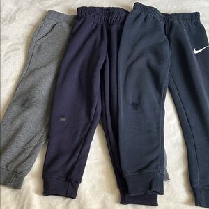 5-6 years Nike Kids Gray and Black Jogger Sweatpants Trio